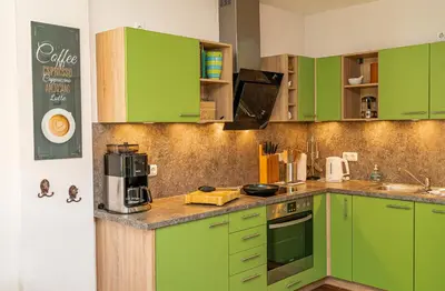 Küche/Küchenzeile in der Unterkunft Ferienwohnung Sonnenstrahl