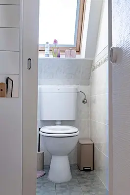 Ein Badezimmer in der Unterkunft Ferienhaus Mandelhaus 2 mit Boddenblick - Natur & Entspannung in Saal