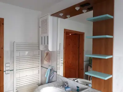 Ein Badezimmer in der Unterkunft Ferienhaus Waldblick