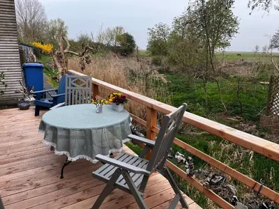Ein Balkon oder eine Terrasse in der Unterkunft Haus am Grenzgraben