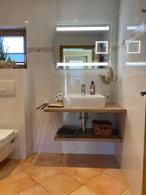 Ein Badezimmer in der Unterkunft Ferienhaus an der südlichen Boddenküste