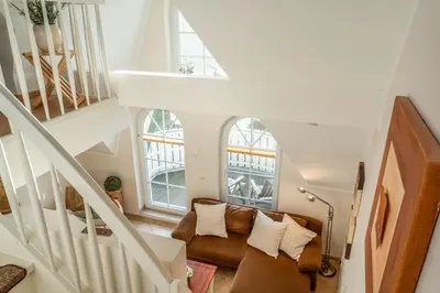 Ein Sitzbereich in der Unterkunft Müggenburger Weg 40 Wohnung 3 4
