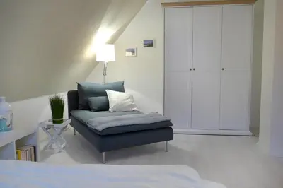 Ein Sitzbereich in der Unterkunft Morgensünn