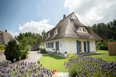 Ein Garten an der Unterkunft Ferienhaus Haubenlerche 15