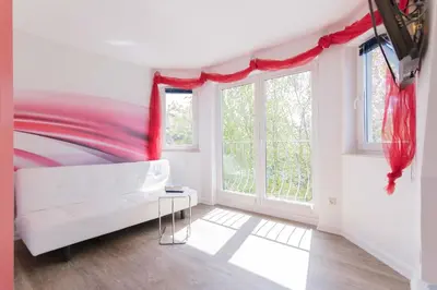 Ein Bett oder Betten in einem Zimmer der Unterkunft Ferienhaus ANNA