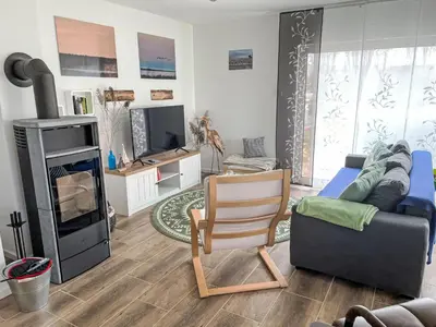 Ein Sitzbereich in der Unterkunft Holiday Home Der kleine Kranich by Interhome