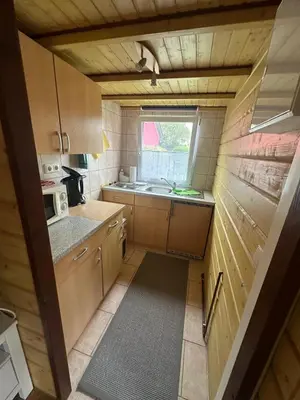 Küche/Küchenzeile in der Unterkunft Bungalow am Hafen