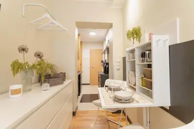 Küche/Küchenzeile in der Unterkunft Ferienwohnung Baltic
