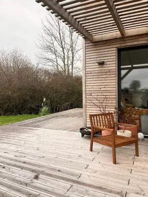 Ein Balkon oder eine Terrasse in der Unterkunft Himmel & Holz