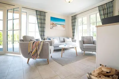 Ein Sitzbereich in der Unterkunft Holiday Home in Fuhlendorf