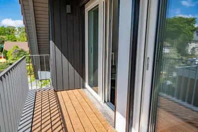 Ein Balkon oder eine Terrasse in der Unterkunft Ostseedomizil 