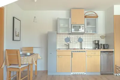 Küche/Küchenzeile in der Unterkunft Ferienwohnung Ostsee