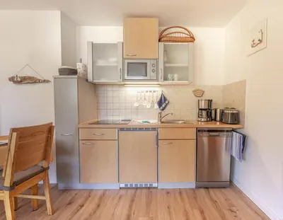 Küche/Küchenzeile in der Unterkunft Ferienwohnung Strand
