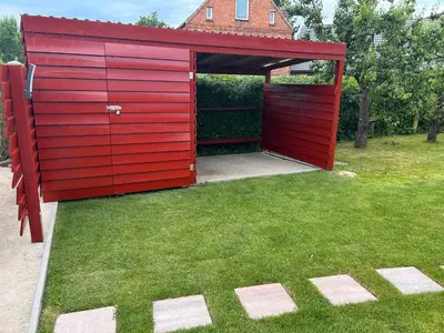 Ein Garten an der Unterkunft Ostsee Tiny Haus Meise