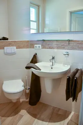 Ein Badezimmer in der Unterkunft Sturmvogel 2 - Strandnahes Ferienhaus in Zingst