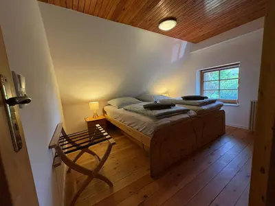 Ein Bett oder Betten in einem Zimmer der Unterkunft TIPP - Fischerhuus am Darß - Ostsee Urlaub gratis Parkplatz, Wlan