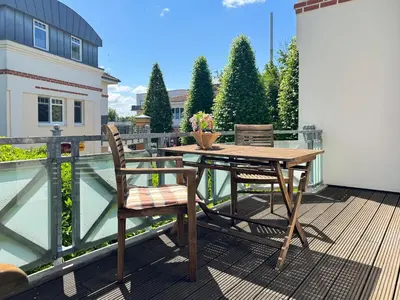 Ein Balkon oder eine Terrasse in der Unterkunft Lütte Auszeit