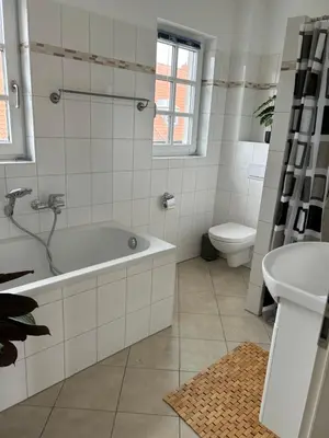 Ein Badezimmer in der Unterkunft Haus Lykkelig