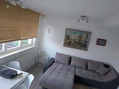 Ein Sitzbereich in der Unterkunft Ahoi Zingst