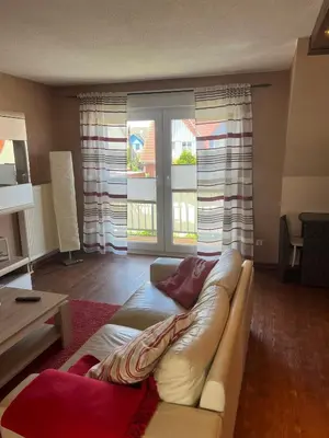 Ein Sitzbereich in der Unterkunft Haus Brekersmeden