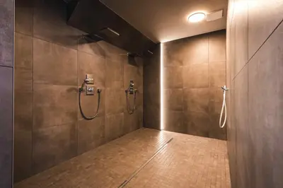 Ein Badezimmer in der Unterkunft Ferienhäuser Baltic Lagoon Haus 12a