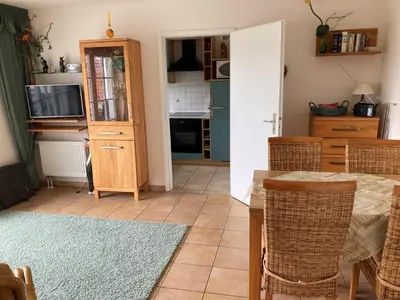 Küche/Küchenzeile in der Unterkunft Ferienwohnung 1 Strandstraße 55