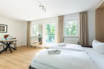 Ein Bett oder Betten in einem Zimmer der Unterkunft Boddenräuber 2