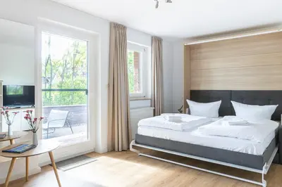 Ein Bett oder Betten in einem Zimmer der Unterkunft Boddenräuber 2