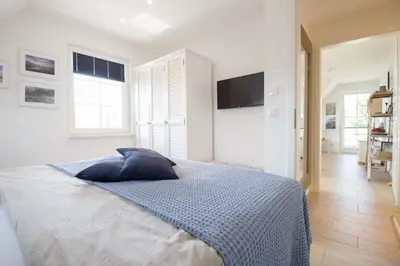 Ein Bett oder Betten in einem Zimmer der Unterkunft Glebbe 58 