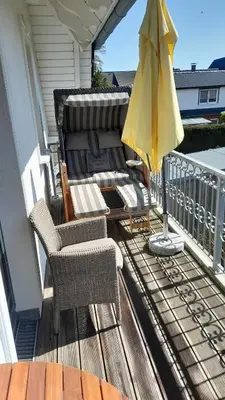 Ein Balkon oder eine Terrasse in der Unterkunft Glebbe 58 