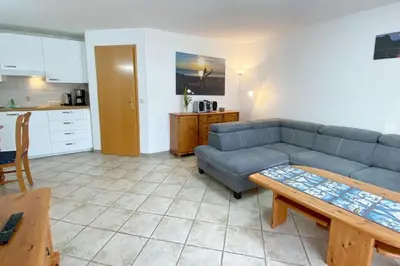 Küche/Küchenzeile in der Unterkunft Haus Kleist Wohnung 1 (rechts)