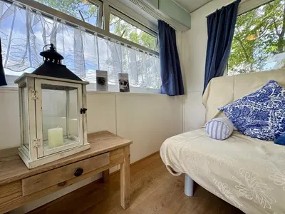 Ein Bett oder Betten in einem Zimmer der Unterkunft tiny house an der Pferdekoppel