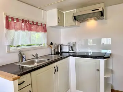 Küche/Küchenzeile in der Unterkunft tiny house an der Pferdekoppel
