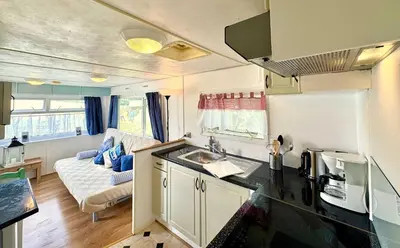 Küche/Küchenzeile in der Unterkunft tiny house an der Pferdekoppel