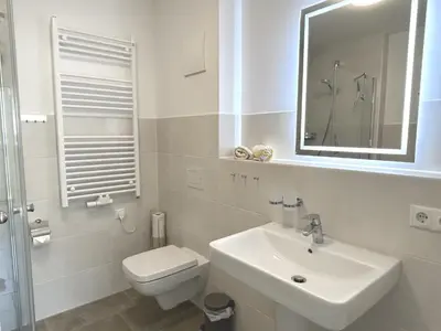 Ein Badezimmer in der Unterkunft Waldstrasse Nr3