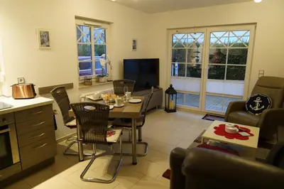 TV/Unterhaltungsangebot in der Unterkunft Ferienwohnung Brigantine auf der Halbinsel Zingst