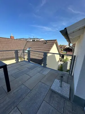 Ein Balkon oder eine Terrasse in der Unterkunft Villa Dünenblick 05