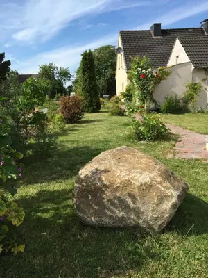 Ein Garten an der Unterkunft Ferienhaus in Bartelshagen II