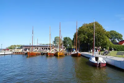 Blick auf einen Fluss in der Nähe der Ferienwohnung
