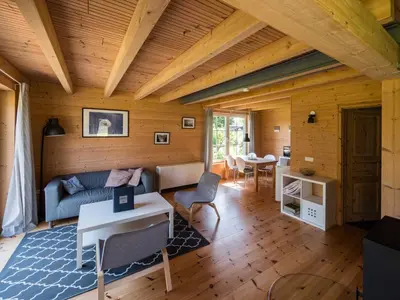 Ein Sitzbereich in der Unterkunft Schmidt's Ferienhäuser bei Zingst