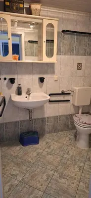 Ein Badezimmer in der Unterkunft Ferienhaus An der Heide