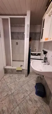 Ein Badezimmer in der Unterkunft Ferienhaus An der Heide