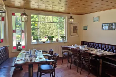 Ein Sitzbereich in der Unterkunft Haus Kleist Zimmer 5