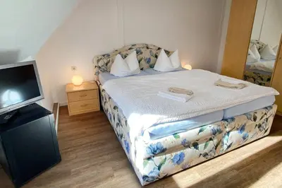 Ein Bett oder Betten in einem Zimmer der Unterkunft Haus Kleist Zimmer 2