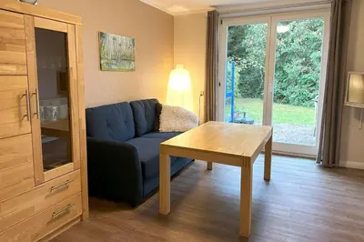 Ein Sitzbereich in der Unterkunft Haus Kleist Wohnung 3
