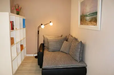 Ein Sitzbereich in der Unterkunft Haus Kleist Wohnung 4