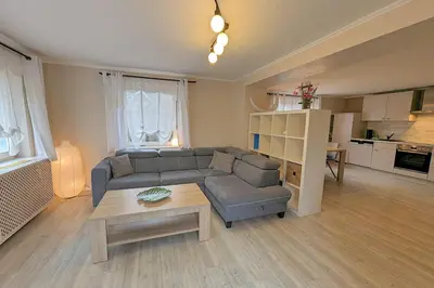 Küche/Küchenzeile in der Unterkunft Haus Kleist Wohnung 4