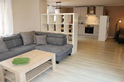 Küche/Küchenzeile in der Unterkunft Haus Kleist Wohnung 4