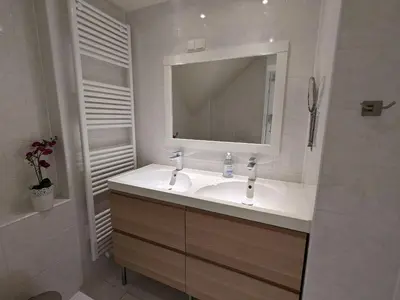 Ein Badezimmer in der Unterkunft Aantengössel