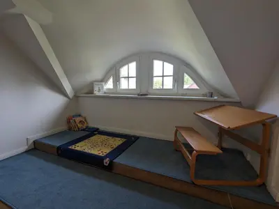 Ein Bett oder Betten in einem Zimmer der Unterkunft Aantengössel